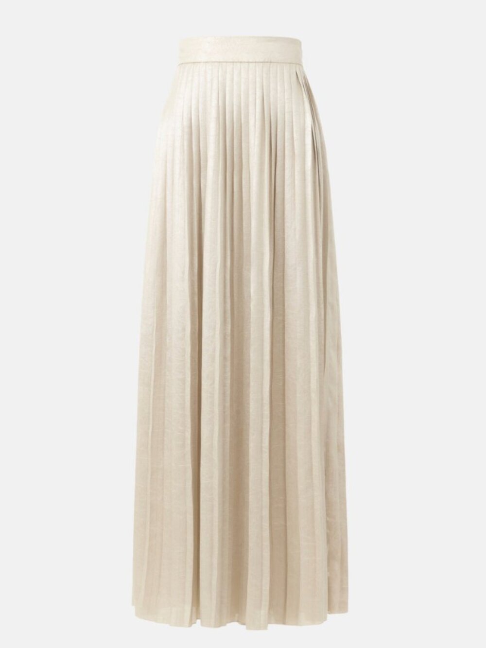 TOCCIN Dillon Midi Skirt Elegant Pleated Maxi Skirt in Taupe